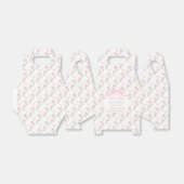 Pink Bow Toile De Jouy Girl Baby Shower Bedankdoosjes (Uitgevouwen)