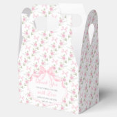Pink Bow Toile De Jouy Girl Baby Shower Bedankdoosjes (Geopend)