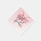 Pink Bow Twelve Birthday Paper Napkin Servet (Hoek)