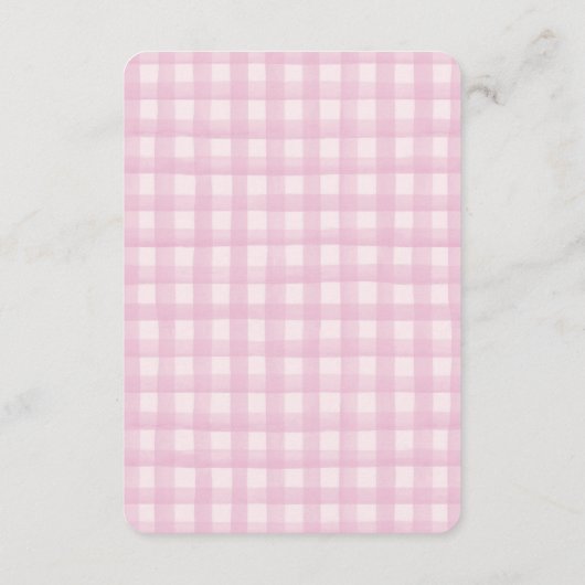 Pink Bow Tying the Knot Registry uitnodiging inser Informatiekaartje (Achterkant)