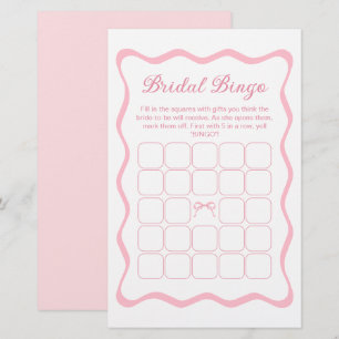 Pink Bow Tying the Knot Vrijgezellenfeest Bingo Sp
