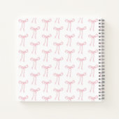 Pink Bow Tying The Knot Vrijgezellenfeest Gastenbo Notitieboek (Achterkant)