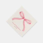 Pink Bow Tying the Knot Vrijgezellenfeest servette Servet (Hoek)