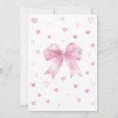Pink Bow Valentijn Baby shower Kaart (Achterkant)