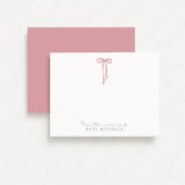 PINK Bow, van de kwekerij van, dankjewel kaart