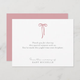 PINK Bow, van de kwekerij van, tekstkaart Kaart