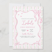 Pink Bow Verjaardag Kaart (Voorkant)