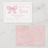 Pink Bow Verjaardag Raad eens hoeveel games Informatiekaartje (Voorkant / Achterkant)