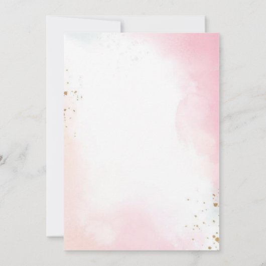 Pink Bow verjaardagsfeestje uitnodiging (Achterkant)