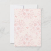 Pink Bow Verjaardagsfeestje Whimsy Toile gepersona Bedankkaart (Achterkant)