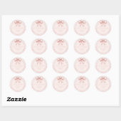 Pink Bow Verjaardagsfeestje Whimsy Toile gepersona Ronde Sticker (Vel)