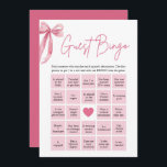 Pink Bow Vind het gast Bingo Vrijgezellenfeest spe Kaart<br><div class="desc">Betrek je gasten met onze She's Tying the Knot Pink Bow Find the Guest Bingo Vrijgezellenfeest Game. Deze interactieve activiteit moedigt mengen en lachen onder de aanwezigen als ze proberen te vinden van de aangewezen gasten. Met zijn charmante roze boog ontwerp, voegt het een heerlijke touch toe aan uw feest...</div>