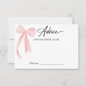 Pink Bow Vrijgezellenfeest Advies voor de Bruid Ka Kaart (Voorkant)