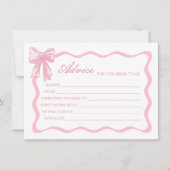 Pink Bow Vrijgezellenfeest Advies voor de bruid Ka Kaart (Voorkant)