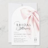 Pink Bow Vrijgezellenfeest Arch Invitation Kaart (Voorkant)