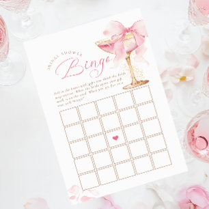 Pink Bow Vrijgezellenfeest Bingo spel