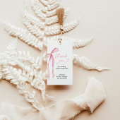 Pink Bow Vrijgezellenfeest Dank u Labels, Favor Ta Cadeaulabel