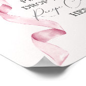 Pink Bow Vrijgezellenfeest Deel een Recept Kaart S Poster (Hoek)