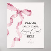 Pink Bow Vrijgezellenfeest Deel een Recept Kaart S Poster (Voorkant)