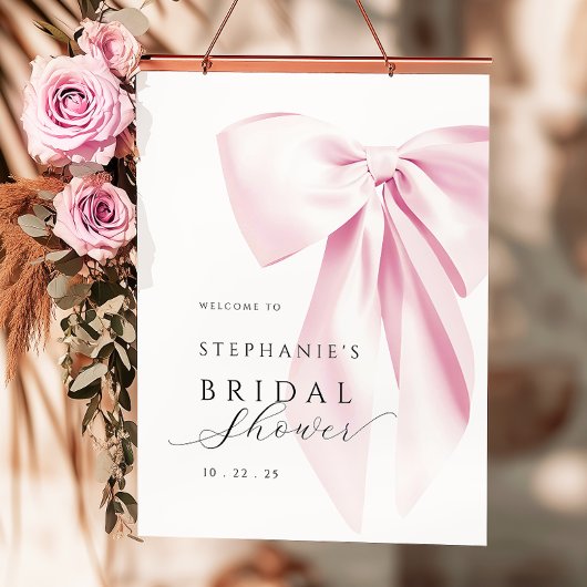 Pink Bow Vrijgezellenfeest Poster