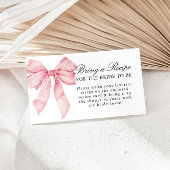 Pink Bow Vrijgezellenfeest Recept Aanvraag Informatiekaartje