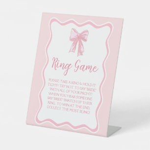 Pink Bow Vrijgezellenfeest spel Ring spel Reclamebord Met Voetstuk