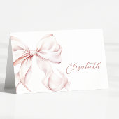 Pink Bow Vrijgezellenfeest Tafelnaam Kaart