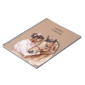 Pink Bow Western Farm Cowgirl Horse Notitieboek (Linkerzijde)