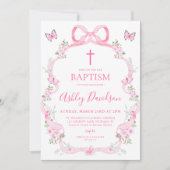 Pink Bow Wildflower Butterfly doop doop doop Kaart (Voorkant)