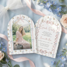 Pink Bow Wildflower Graduation