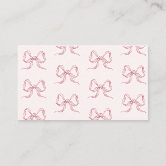 Pink Bow Wildflower Luier verloot ticket Informatiekaartje (Achterkant)