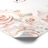 Pink Bow Winter Baby shower Welkom Poster (Hoek)