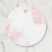 Pink Bow Winter Girl Baby shower Bedankt Bedankjes Labels (Achterkant)