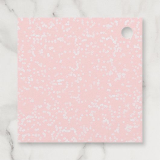 Pink Bow Winter Onederland 1st Birthday Bedankjes Labels (Achterkant)