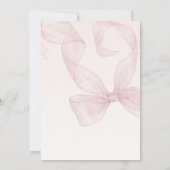 Pink Bow Winter Snowflake Girl 30th Birthday Kaart (Achterkant)