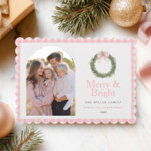 Pink Bow Wreath Christmas