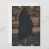 Pink Bow Your Photo Rose Gold Graduation   Kaart (Achterkant)