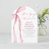 Pink Bow Ze is het vastbinden van de knoop Vrijgez Kaart (Staand voorkant)