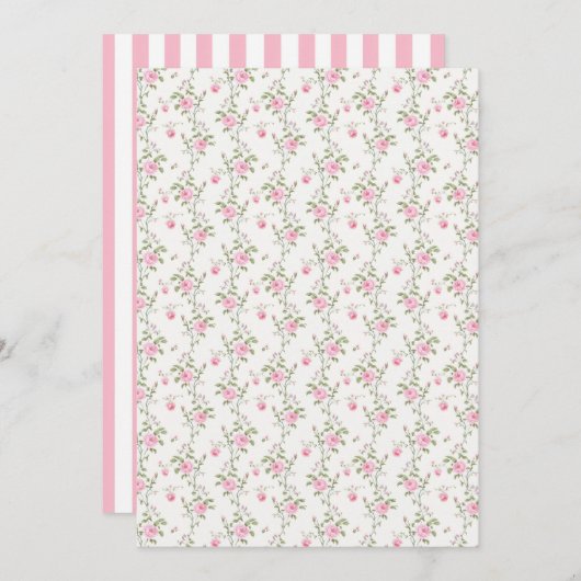 Pink Bow Ze is het vastbinden van de knoop Vrijgez Kaart (Voorkant / Achterkant)