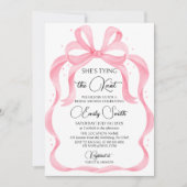 Pink Bow Ze is het vastbinden van de knoop Vrijgez Kaart (Voorkant)