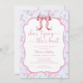 Pink Bow Ze is het vastbinden van de knoop Vrijgez Kaart (Voorkant)