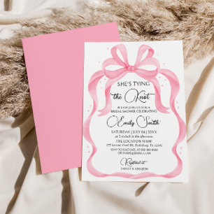 Pink Bow Ze is het vastbinden van de knoop Vrijgez Kaart