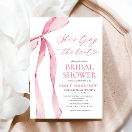 Pink Bow Ze is het vastbinden van de knoop Vrijgez Kaart