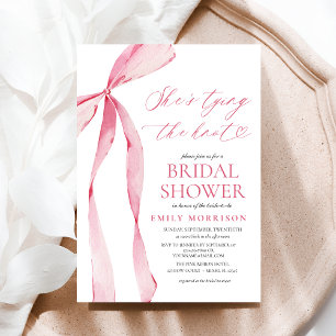 Pink Bow Ze is het vastbinden van de knoop Vrijgez Kaart