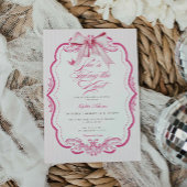 Pink Bow Ze is het vastbinden van de knoop Vrijgez Kaart