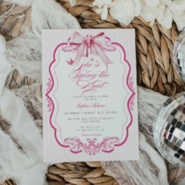 Pink Bow Ze is het vastbinden van de knoop Vrijgez Kaart