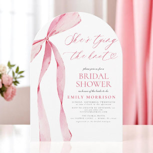 Pink Bow Ze is het vastbinden van de knoop Vrijgez Kaart