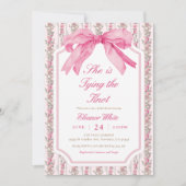 Pink Bow Ze is het vastbinden van de knoop Vrijgez Kaart (Voorkant)