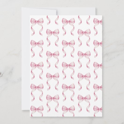 Pink Bow Ze is het vastbinden van de knoop Vrijgez Kaart (Achterkant)