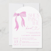 Pink Bow Ze is het vastbinden van de knoop Vrijgez Kaart (Voorkant)